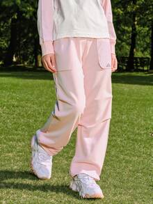 Balabala Tween Girl' Durable Long Pants, Boys & Girls Spring Wear 2026 - Pink - View 2