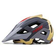 1pc BATFOX Mountain Bike Helmet, Unisex, Black & Gold/Black - Multicolor - View 3