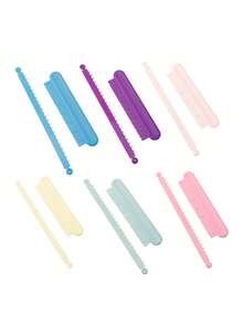 1 pieza/3 piezas Regla curva para medir fondant, herramienta para decorar pasteles, herramienta de repostería casera con escala de regla, herramienta de precisión ajustable en arco, disponible en varios colores, adecuada para decorar pasteles de cumpleaños, bodas, fondant, buttercream - Multicolor - Ver 4