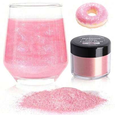 Edible Glitter For Cakes, Luster Dust Edible Powders For Cakes, Cake Decorating, Glitter Set, Edible Sprinkles For Cupcakes, Chocolates And Party