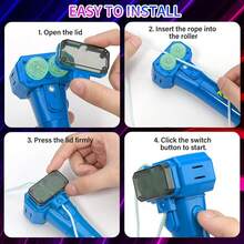 Revolutionary Blue String Rope Launcher Loop Fidget Toy - Defy Gravity And Boost Imagination For Kid And Adults (Blue) - Màu xanh lam - Xem 2