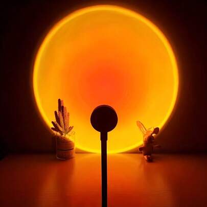 RGB Sunset Projection Lamp, LED Soft Glow Sunset Lamp Night Light, USB Portable Lamp - Colorful RGB Sun & Sunrise Lighting, Suitable For Selfie, Bedroom, Wedding, Camping, Valentine's Day