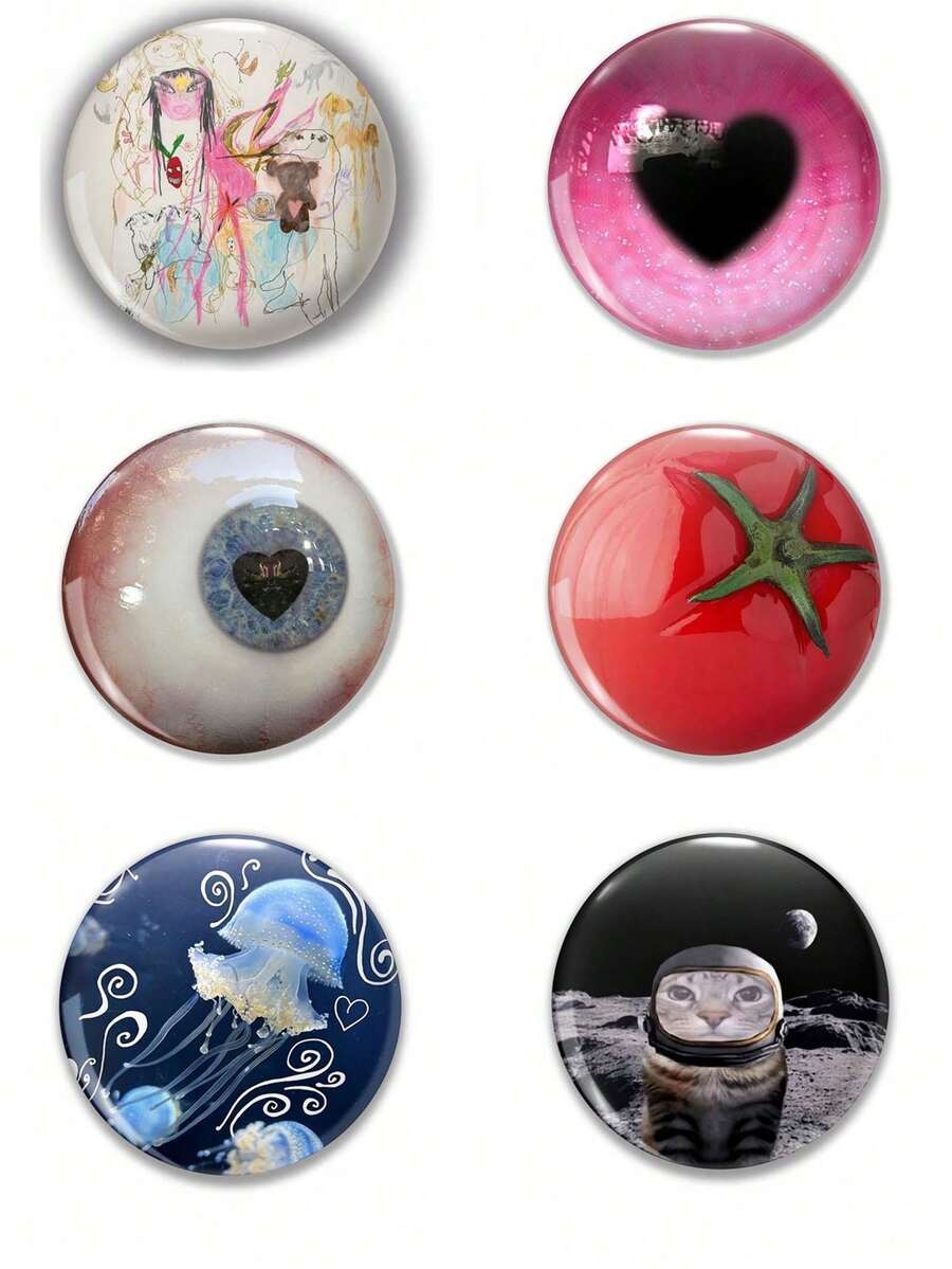 Cute Pattern Badge Brooch, Women's Pin, Brooch Pin, Bag Hanging Decoration, Fashion Accessory, Novelty Gift For Friends, Family, Teachers, Classmates - Multicolor - View 1