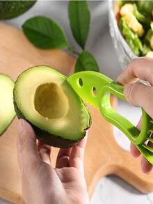 1 pieza Pelador, Deshuesador y Cortador de Aguacate 3 en 1, Separador de Frutas, Herramienta de Cocina de Plástico para Verduras, Accesorio para el Hogar - Multicolor - Ver 5