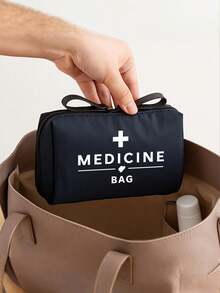 1 Stück tragbare Medizintasche, Erste-Hilfe-Kasten mit großer Kapazität, Retro Damen Medizintasche, kompakte Medizinbox und Erste-Hilfe-Tasche, tragbare Medizinbox, Erste-Hilfe-Kasten und Pillenaufbewahrungsbox, Camping Medizinische Notfalltasche, Erste-Hilfe-Kasten, mit Medizin-Beschriftungsdesign, für täglichen und Notfall-Gebrauch (verschiedene Farben erhältlich) Medizinaufbewahrungstasche, unerlässlich für Reise und Outdoor Erste-Hilfe-Kasten Pillenbox Pillendose Pillenbehälter Krankenhaustasche Medizinorganizer Reiseessentiell Kreuzfahrtessentiell Urlaubsessentiell - Verschiedenfarbig - Übersicht 8