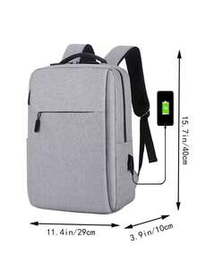 Business Backpack Computer Bag Middle School High School Backpack Large Capacity Travel Bag Korean Men's Backpack, Camping - Grey - View 3
