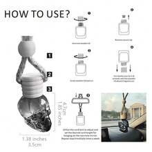 Smell Dream Car Air Freshener Skull Diffuser 2 Packs Hanging Air Freshener Diffuser - Vanilla Cream Fragrance Oil Air D Iffuser For Car, 45+ Days Long Lasting Fragrance - Skull - View 2