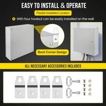 Caja Eléctrica Exterior Impermeable con Tapa Cerrable, Gabinete de Potencia Resistente para Jardín, Patio y Piscina - 20*20*6 - Ver 5