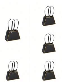 散装花束礼品袋 - 花束盒，用于装饰，纸质花卉礼品袋，带提手的花店用品，派对中心装饰，便携式散装花卉纸质礼品包装袋，适合作为2025年女性毕业礼物、婚礼生日礼物，带提手的便携式花卉包装纸袋，防水空花店盒子（经典款） - 彩色 - 查看 12