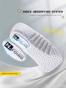 1双男女通用隐形增高半垫，足弓支撑，不疲劳运动鞋垫，适用于运动鞋、女鞋、中帮和低帮靴子