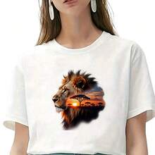 1pc/2pcs/3pcs Sunset Lion Silhouette Durable Long-Lasting Heat Transfer Stickers, For DIY T-Shirts, Sweatshirts, Jeans, Hoodies, Backpacks, Jackets, Handbags, Pillows - Multicolor - View 6