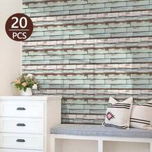 Tấm ốp tường PVC giả vân gỗ 11.8 inch, phong cách mộc mạc, trang trí tường 2D retro, chống thấm nước và ẩm, có lớp phủ tự dính, dễ dàng lắp đặt, thích hợp cho phòng ngủ, phòng khách, phông nền TV, nhà bếp và nhiều không gian khác. - Nhiều màu - Xem 6
