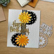 创意花卉金属切割模具，DIY剪贴簿相册和压花模板，贺卡制作工具，卡片纸切割工艺品，礼品卡制作模板模切。