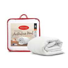 Medium Weight Australian Wool All Seasons Quilt Doona, Double Natural Cotton Cover For Breathability Wool Fill Resists Dust Mites Ideal For Asthma Amp Allergies - 雙倍的 - 查看 1