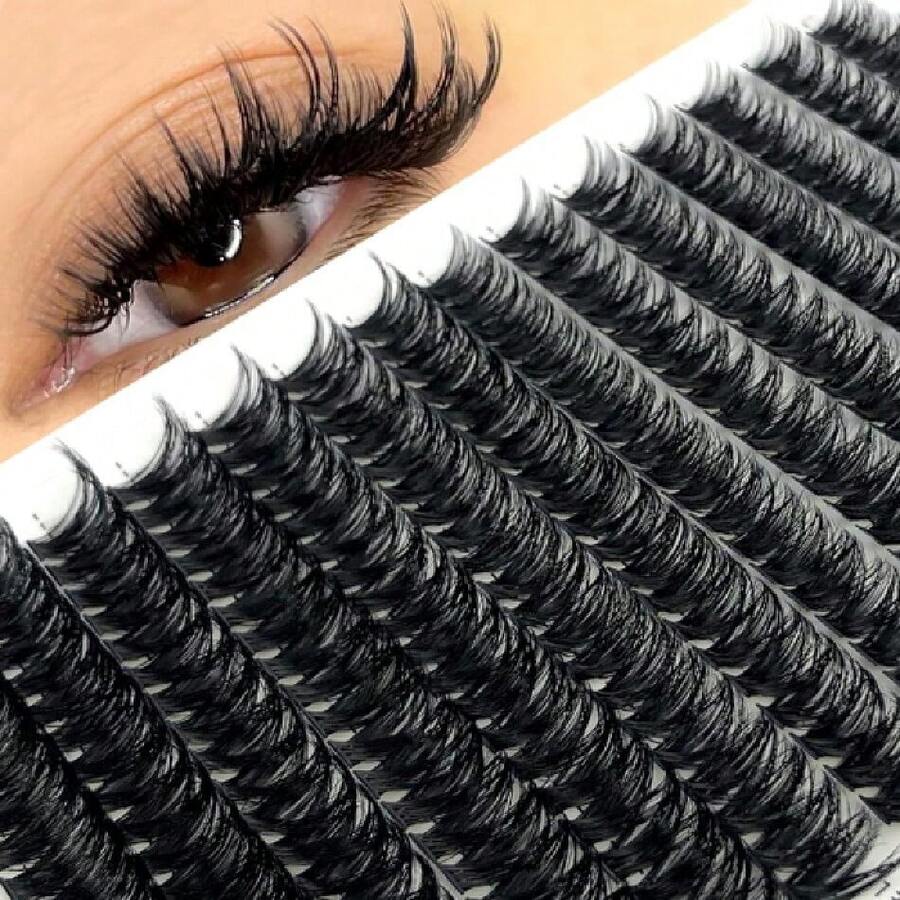 30D/40D/50D/60D/80D Mink Eyelashes 280 Bundles Natural Eyelash Extension 3D Volume Individual Eyelash Cluster Tools Lashes (60D-D Curl-0.07-MIX),38587352 - 紅木色 - 查看 1