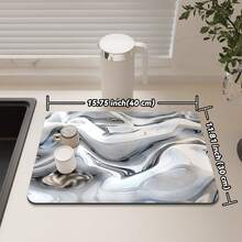Silicone Dish Drying Mat, Heat Resistant Countertop Trivet, Quick Dry Pad For Kitchen Table, Bar, Coffee Machine, Non-Slip & Waterproof, Easy To Clean - Color - View 20
