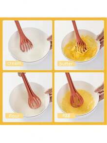 1pc 2-In-1 Egg Beater And Hand Mixer Set, Food Blender, Egg Mixer, Sturdy Space-Saving Kitchen Tool, Simplifies Mixing And Baking, Suitable For Home Chefs, Applicable For Outdoor Cooking Activities, Essential Tool For Outdoor Cooking - MultiWarna - View 9