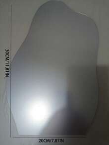 亚克力云形壁镜，粘贴式浴室软镜，不对称化妆镜，无需钻孔