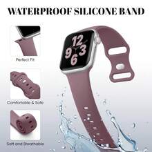 Soft Silicone Sport Band Compatible For Watch Bands Women Men, Waterproof  Strap Fits 38mm 40mm 41mm 42mm 44mm 45mm 46mm 49mm Watch Ultra 3/2/1 And Series 11/10/9/8/7/6/5/4/3/SE,38mm/40mm/41mm/42mm(Series11/10),Smokypurple - 煙燻紫 - 查看 3