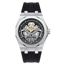 PINTIME 1pc Men's Quartz Watch, 12-Sided Case, Silicone Strap, Hollow Dial, Waterproof Luminous, Fashion Business Calendar Wristwatch, Suitable For All Occasions, Looks Great On Any Man - Một cỡ - Xem 10