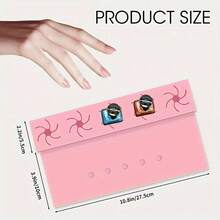 Mydrissu 指甲油架，硅胶手托垫，美甲工具二合一艺术配件收纳盒套装，带防溢瓶架和手指分隔器，适用于修脚和美甲