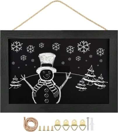 Umtiti Magnetic Surface Chalkboard, 87" * 126", Vintage White Wood Frame,Wall Black Board To Use At Home, Office, And Restaurant Sign,Chalkboard-WH2232-US