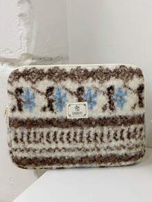 Bohemian-Style Plush Laptop Bag, IPad Bag, Laptop Bag, Laptop File Bag, Laptop Case, Laptop Bag, 11 13 14 15.3 15.6 Inch Portable Desktop Computer Bag, Mac Book Tablet Computer Bag Laptop Sleeve Laptop Cover Water Resistant Travel Essentials - Multicolor - View 11