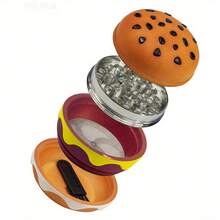 4-Layer Metal Burger Spice Grinder, Creative And Cute Hamburger Manual Vanilla Grinder, Suitable For Daily Use In The Kitchen, Creative Christmas & Anniversary Gift For Boyfriend And Girlfriend - Multicolor - View 11