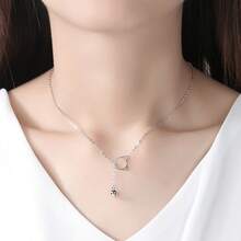 Japanese And Korean Style Cat Bell Tassel Necklace Collarbone Chain Student Girl Soft Heart Birthday Gift Female Student Jewelry - 手鍊白K - 查看 3
