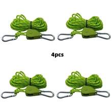 4pcs Adjustable Pulley Ropes, Outdoor Tent Fixing Ropes, Tarp Ropes, Heavy Duty Reflective Windproof Tie Down Ropes With Ratchet Design, More Convenient To Retract, Total Length 400cm/157.48in, Camping Equipment, Camping Essentials - Multicolor - View 14