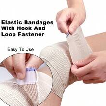 4 Rolls Elastic Bandages - Compression Wrap Bandages, Suitable For Wrist, Calf, Ankle And Foot, Gym Accessories, Sports Bandages, Athletic Tape - Multicolor - View 4