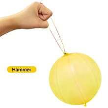 12pcs/Set 6g Neon Light Punch Balloons With Rubber Band Handles, Heavy Duty Balloons For Children's Birthday Decoration, Party, Outdoor Toys, Birthday Gifts - Multicolor - View 3