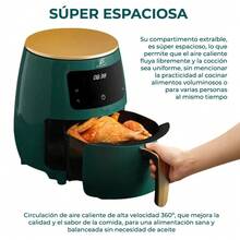 Freidora HOG.61 Capacidad de 4.5 Litros Tecnología de Aire Caliente Cocina Saludable y Rápida ELE-GATE - Verde militar - Ver 9