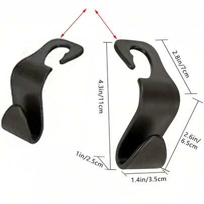 Multi-Pack Car Seat Back Hooks, Universal Car Interior Storage Hooks, Ideal For Hanging Shopping Bags, Handbags And Other Items On Front And Rear Seats