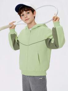 Balabala 儿童休闲外套，男女通用百搭春季外套 2026 - 黃綠 - 查看 2