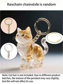 1个可爱透明猫毛收纳盒，吊坠，扭蛋风格猫毛收纳胶囊，扭蛋风格钥匙扣吊坠，宠物纪念收藏品，透明毛发收纳盒，猫毛收纳瓶钥匙扣，可爱动物毛发收纳吊坠，包包吊坠，狗毛收纳胶囊，汽车钥匙扣，手机吊坠，宠物爱好者的最佳礼物 - 彩色 - 查看 10