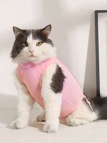 Adjustable Pet Spay/Neuter Suit, Pet Recovery Wear, Sleeveless Romper, Soft & Comfortable Casual Anti-Lick Wound, Easy To Put On/Take Off, Dog Spay/Neuter Suit, Pet Apparel, Cat Recovery Wear, Cat Supplies, Cat Clothes - Multicolor - View 8