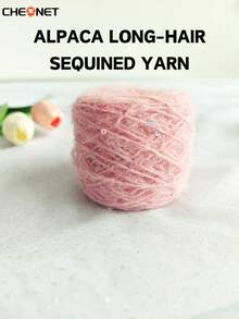 CHEONET- Sequin Alpaca Fluffy Beaded Yarn Handmade DIY Knitting Scarf Yarn Skeins