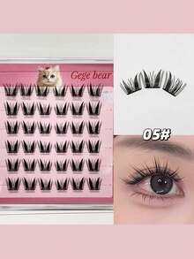 24 Animal Series Glue-Free False Eyelashes,Long-Lasting High Viscosity,Curled Natural And Light False Eyelashes - L - View 12