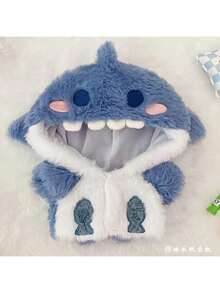 20厘米娃娃鲨鱼连帽衫套装，保暖娃娃衣服，鲨鱼连帽夹克（娃娃款式随机发送，娃娃不包含） - 彩色 - 查看 6