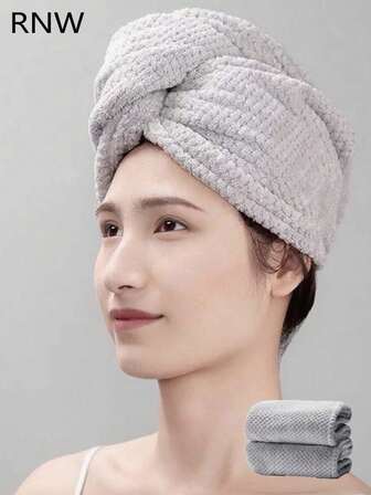 RNW 1pc Hair Drying Cap, Cozy Hairstyling Cap, Ultra-Fine Fiber Curling Towel, Super Absorbent Dry Hair Cap, Suitable For Women's Hair Care Accessories And Wet Hair Headscarf