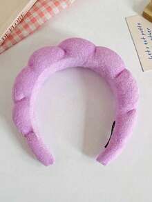 1个面部头带/2个面部腕带/3套SPA头带、化妆头带、面部头带、护肤头带、粉色天鹅绒蓬松海绵头带、蝴蝶结、泡泡头带、SPA头带、腕带、女士及女孩发饰套装 - 彩色 - 查看 16