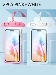 2 túi lặn chống nước, có lớp niêm phong màn hình cảm ứng, thích hợp cho bơi lội, chụp ảnh dưới nước, chống bụi, chống sốc, chống mưa, chống nước, nổi trên mặt nước, tiện lợi mang theo, túi đựng điện thoại chống nước đi biển. - Nhiều màu - Xem 9