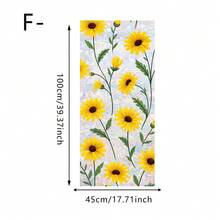 1/6片装春季野花和草地彩色玻璃窗膜，可重复使用的乙烯基静电吸附隐私窗膜，适用于卧室、浴室、厨房、教室和家居装饰。 - 彩色 - 查看 16