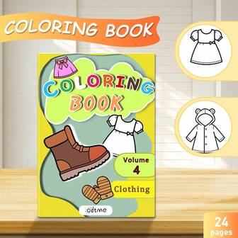 GDTME كتاب تلوين للكبار، صمم ملابسك الخاصة بتركيبات الألوان! بحجم A4، 24 صفحة. يحتوي كتاب التلوين على مجموعة متنوعة من قطع الملابس، تعال وصمم أسلوب تنسيق الألوان الخاص بك. مناسب للأعمار 3 وما فوق، هدية مثالية ليوم الحب، هدايا العودة إلى المدرسة، لوازم فنية، 11.42 بوصة * 8.19 بوصة