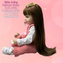 55cm Lifelike Doll, Vinyl Material, Dressable & Washable, Ideal Holiday Gift And Sweet Present From Mom And Dad - Pink - View 5