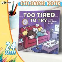 GDTME Cansado de intentar: Libros para colorear de patrones divertidos para adultos, libros de dibujos lindos, regalos perfectos para el Ramadán, el Día de San Valentín, la fiesta de Navidad, Halloween y el cumpleaños - Colorear escenas divertidas para aliviar el estrés: Adecuado para amigos que les gusta colorear y la temporada de regreso a clases (Espacio cálido para colorear) - Divertido - Ver 11