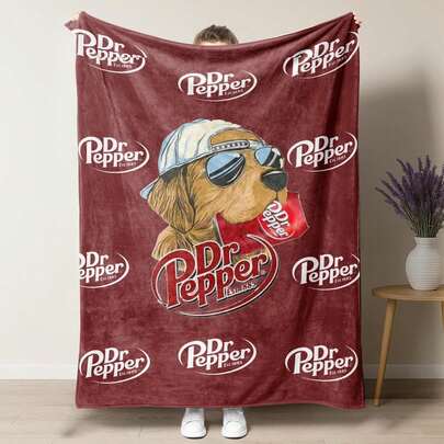 Funny Dogs Flannel Blanket,  Gifts Soft And Warm Blanket Wall-Hanging Decorative Item For Bed Cover Wall Decoration Indoor Bedding For Sofa Outdoor Use
