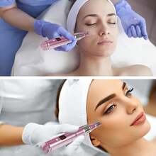 HanTai With 20pcs Round Nano Replacement Cartridges Professional Wireless Adjustable Electric Derma Pen Dr Pen M8S Gifts For Women, Mother's Day Gifts, Holiday Gifts(Needle Length 0.1mm) - 粉色 - 查看 6