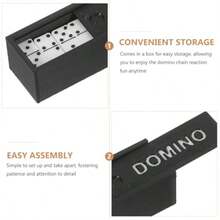 PLAFOPE 1 Juego de domino en Miniatura para casa de muñecas minibloques de domino Juguetes con Caja de Almacenamiento para niños Juegos educativos y de Viaje Accesorios para casa de muñecas.Diversión infantil, juegos felices, imprescindibles para los niños - Colores surtidos - Ver 4